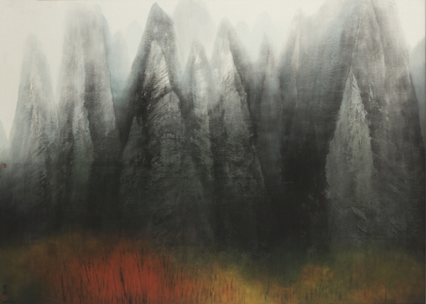 추산영봉秋山靈峰_1984_145x112cm
