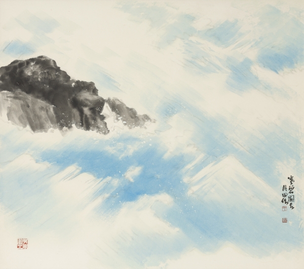 장우성_조음潮音_71.5x80cm_종이에 수묵담채_연도미상