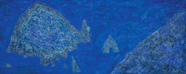 이종송_Mountain in Motion-Concerto 160x320cm,흙벽화기법에 천연안료, 2020